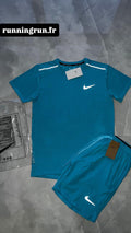 NIKE MILER ENSEMBLE T-SHIRT ET SHORT BLEU