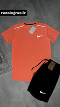 NIKE MILER ENSEMBLE T-SHIRT ET SHORT PECHE ET NOIR